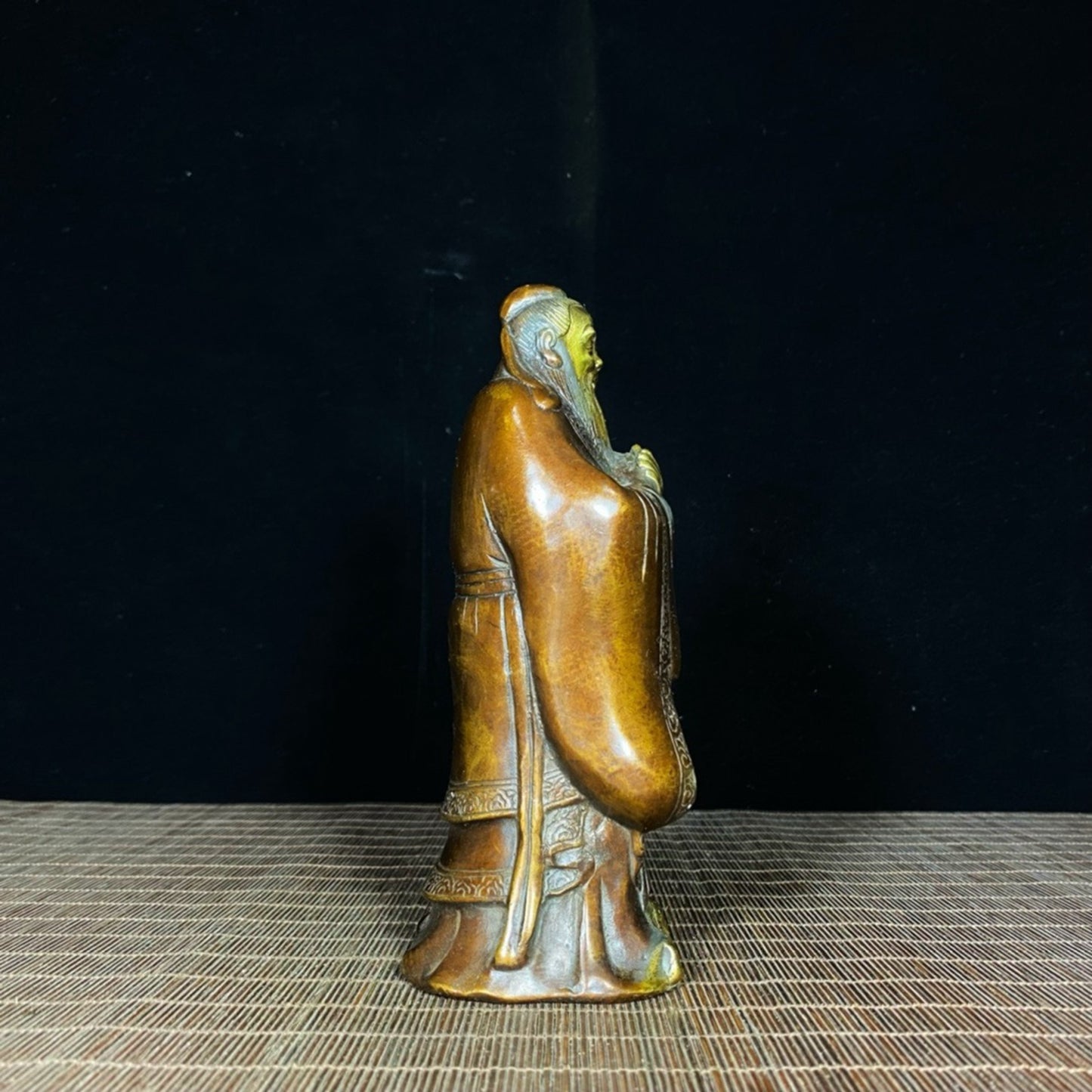 Pure copper gilded figure statue