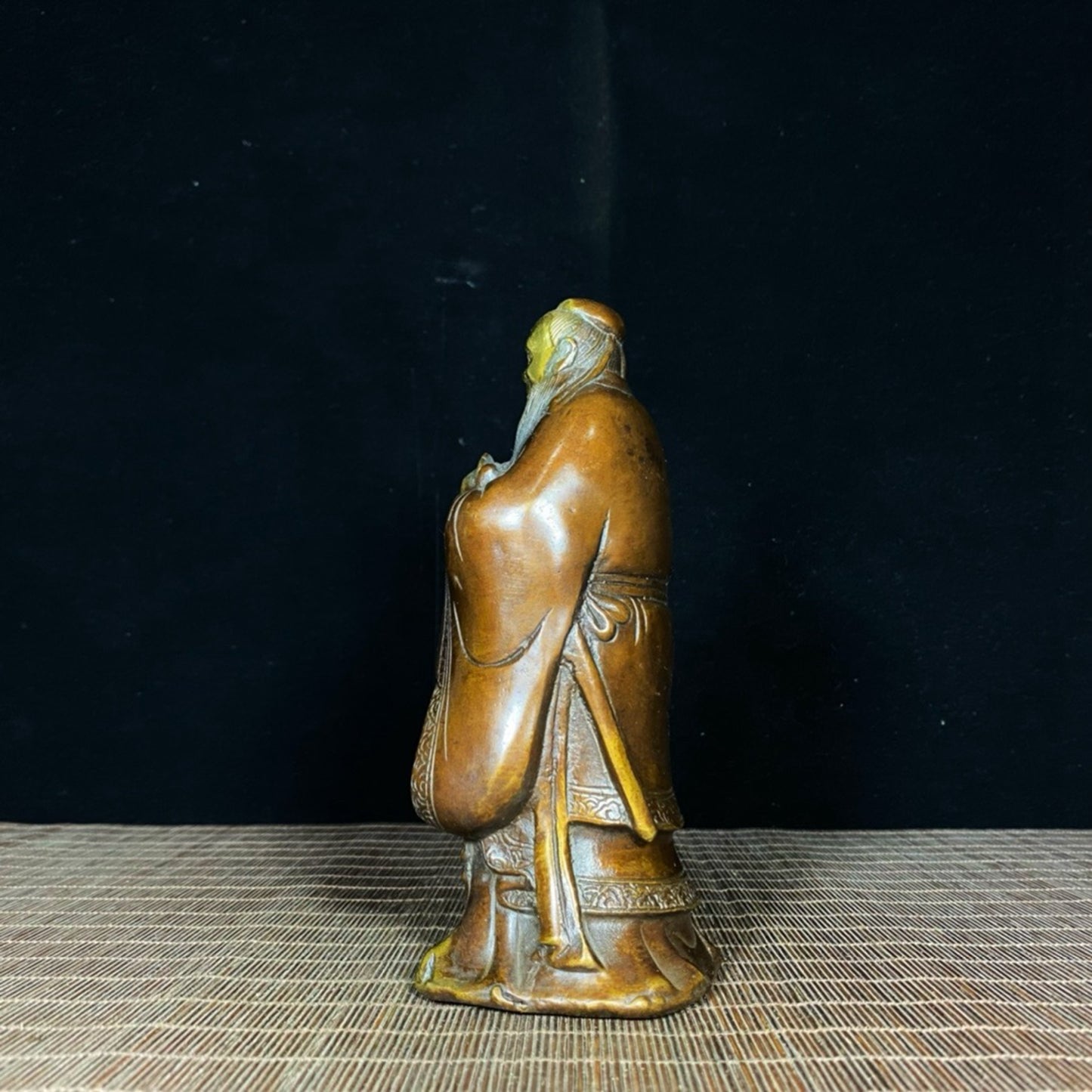Pure copper gilded figure statue