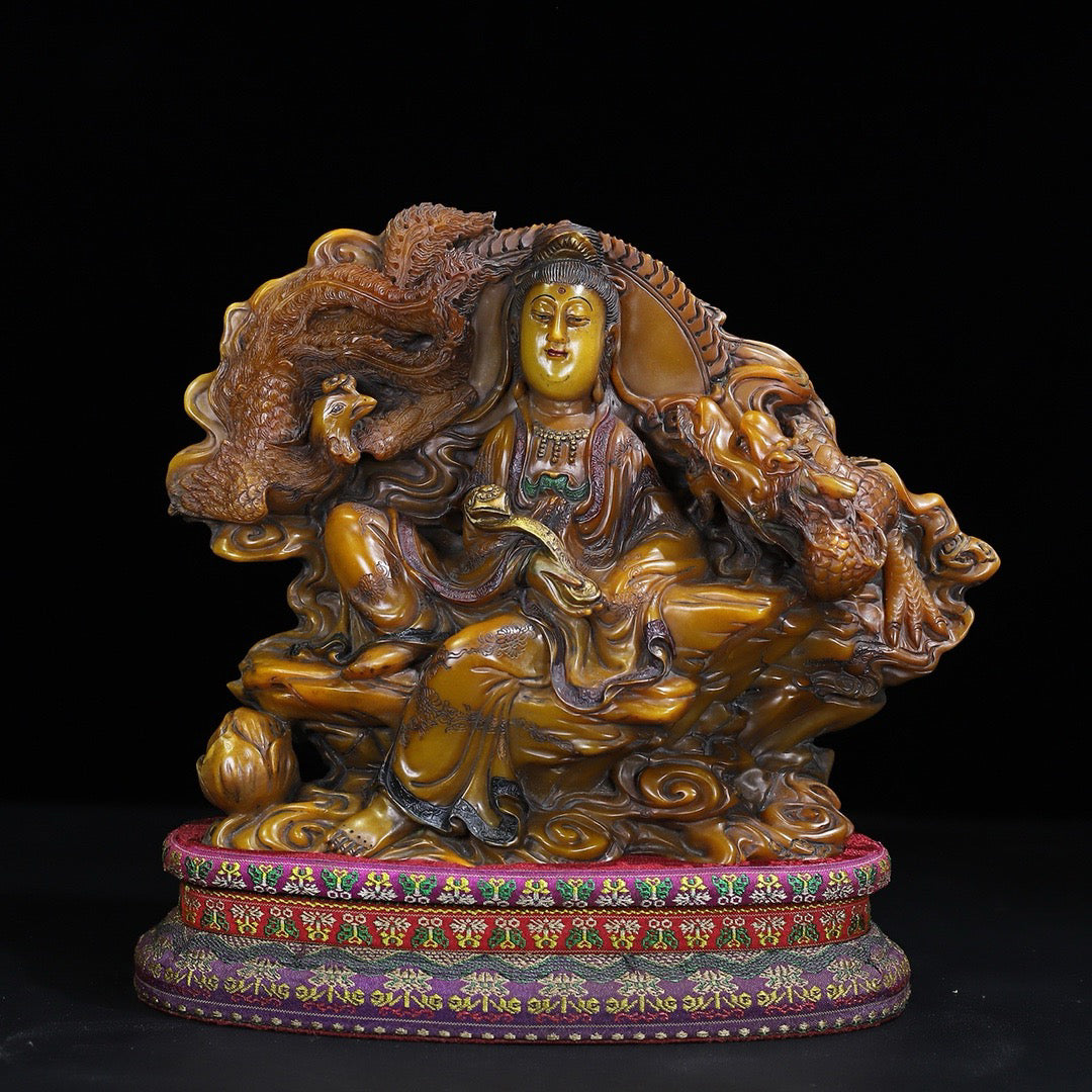 Shoushan Stone Carving and Painting [Blessing from Guanyin]