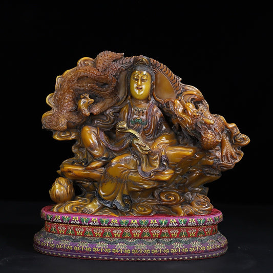 Shoushan Stone Carving and Painting [Blessing from Guanyin]