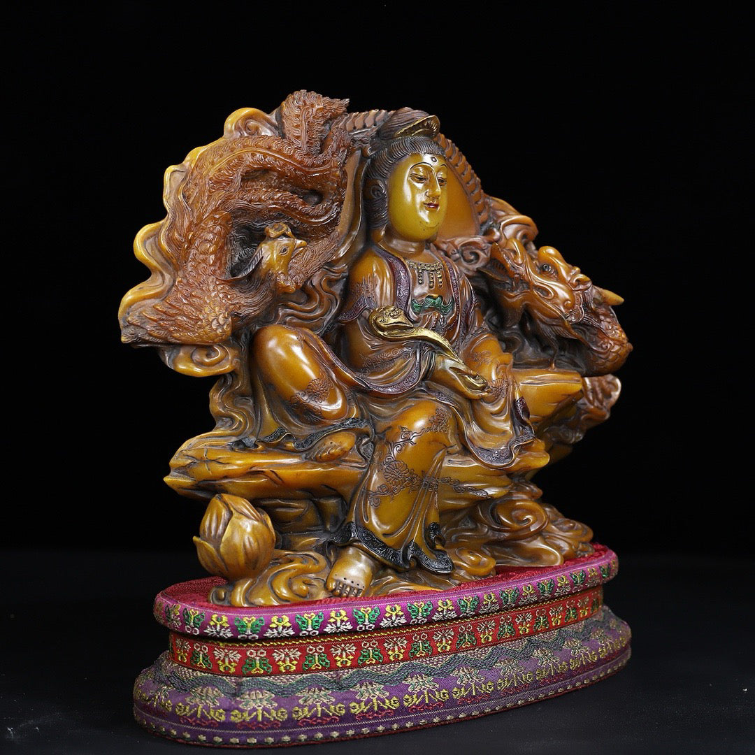 Shoushan Stone Carving and Painting [Blessing from Guanyin]