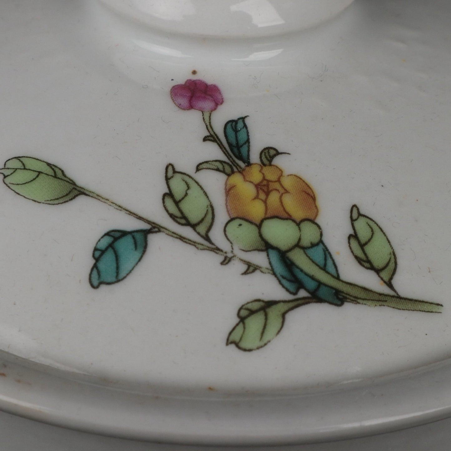 Pink Spring Colored Garden Pattern Cover Bowl