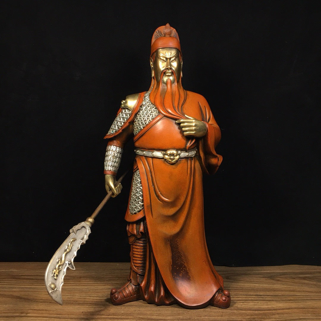 Chinese antique pure copper Guan Gong
