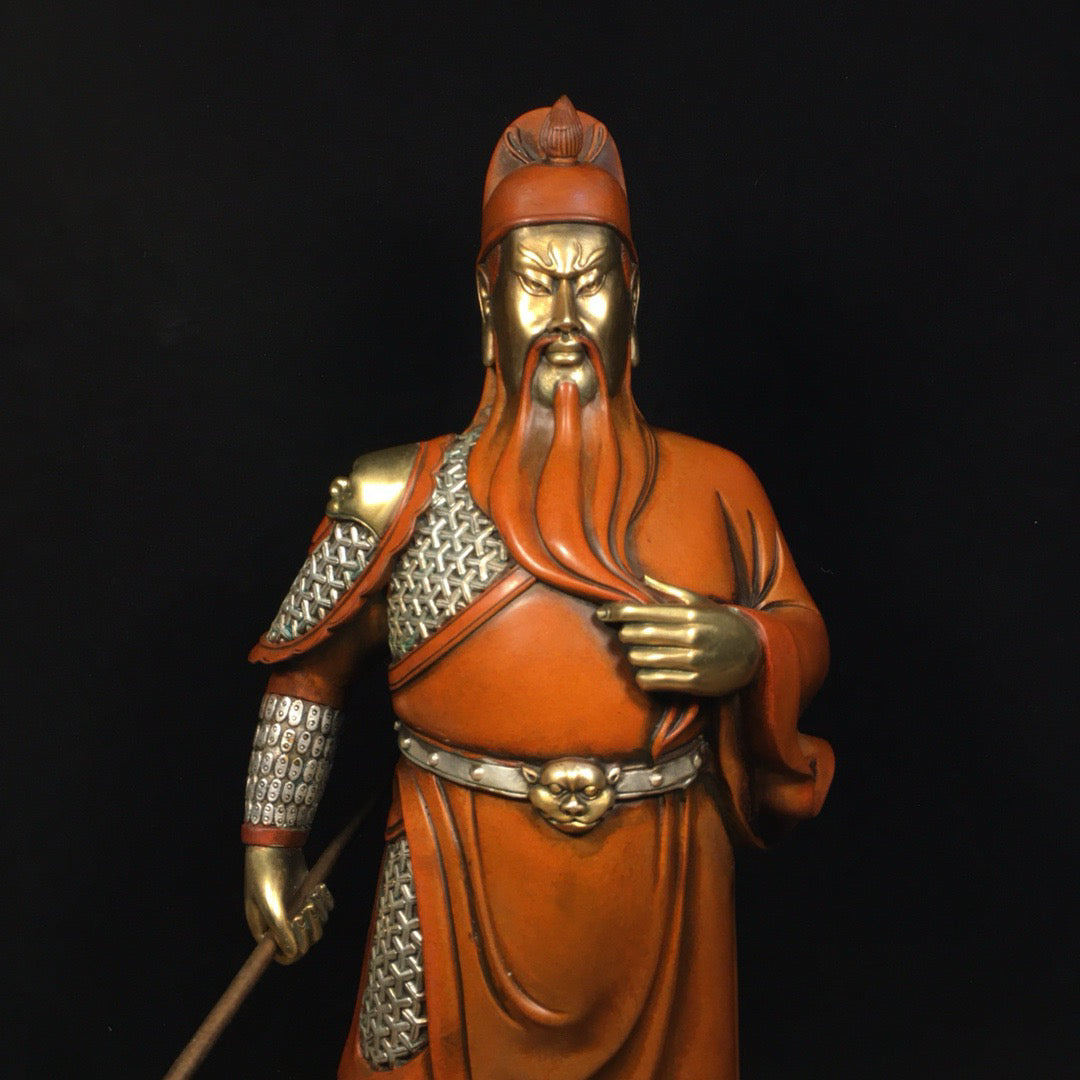 Chinese antique pure copper Guan Gong