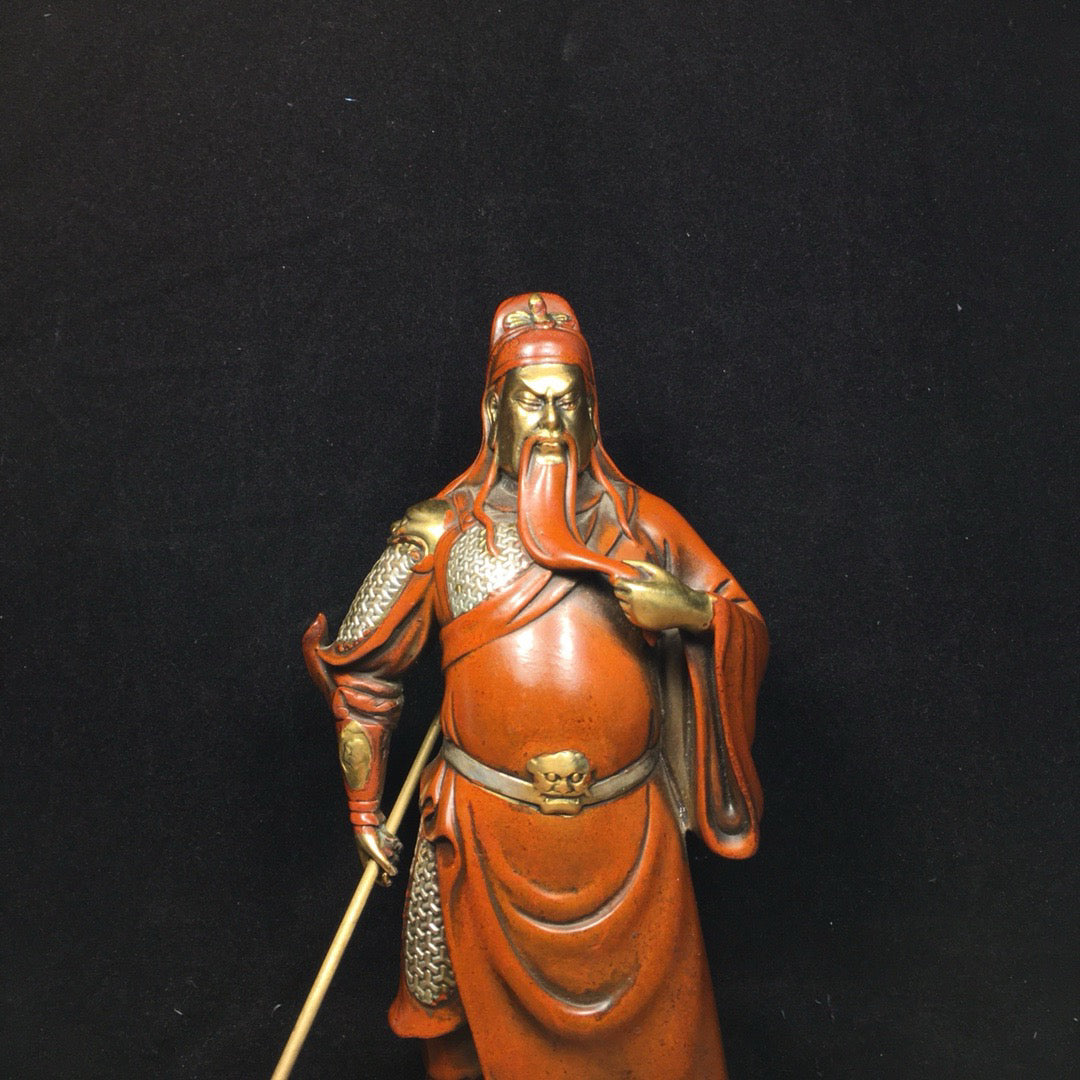 Chinese antique pure copper Guan Gong