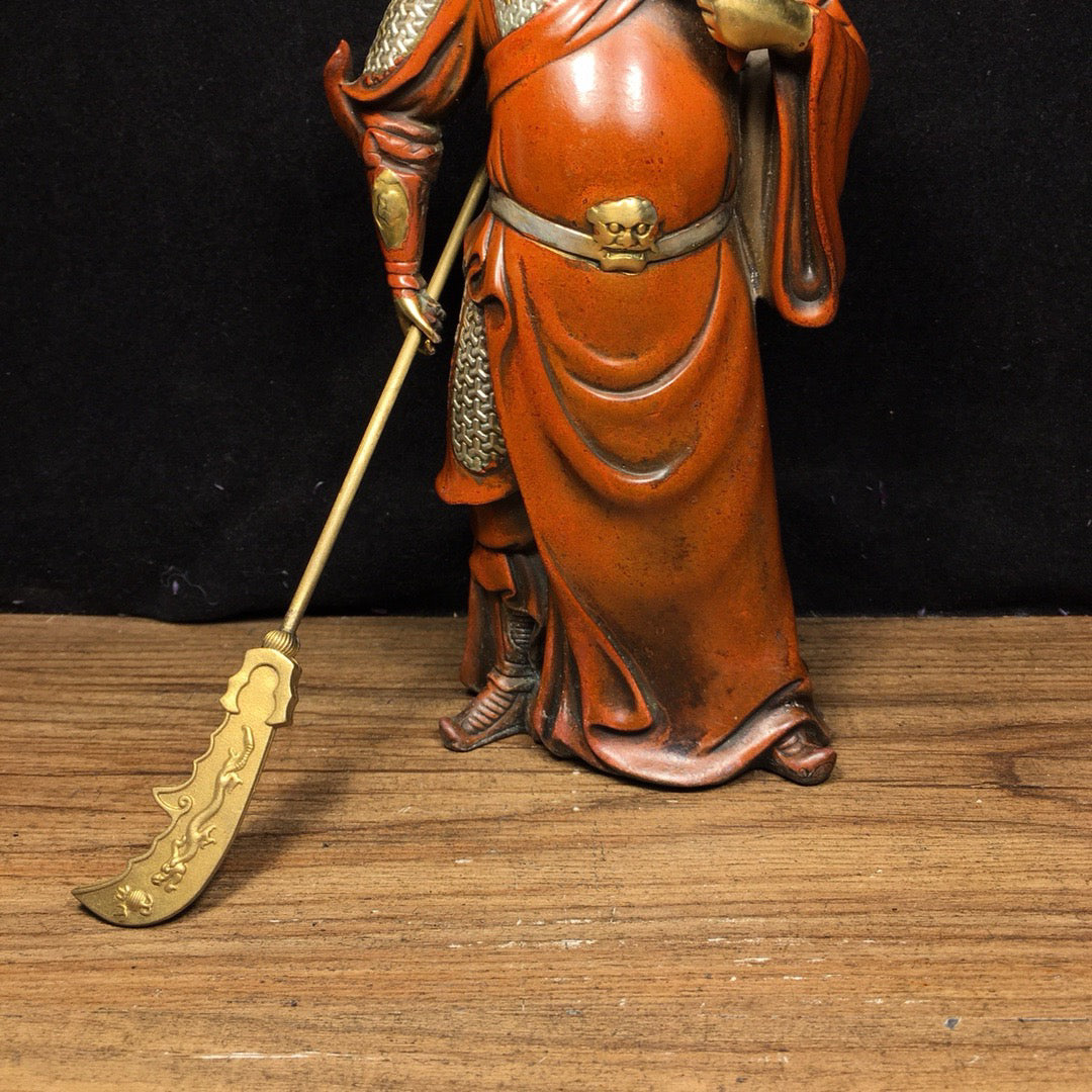 Chinese antique pure copper Guan Gong