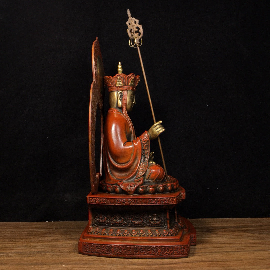 Chinese Antique Pure Copper Ksitigarbha Bodhisattva