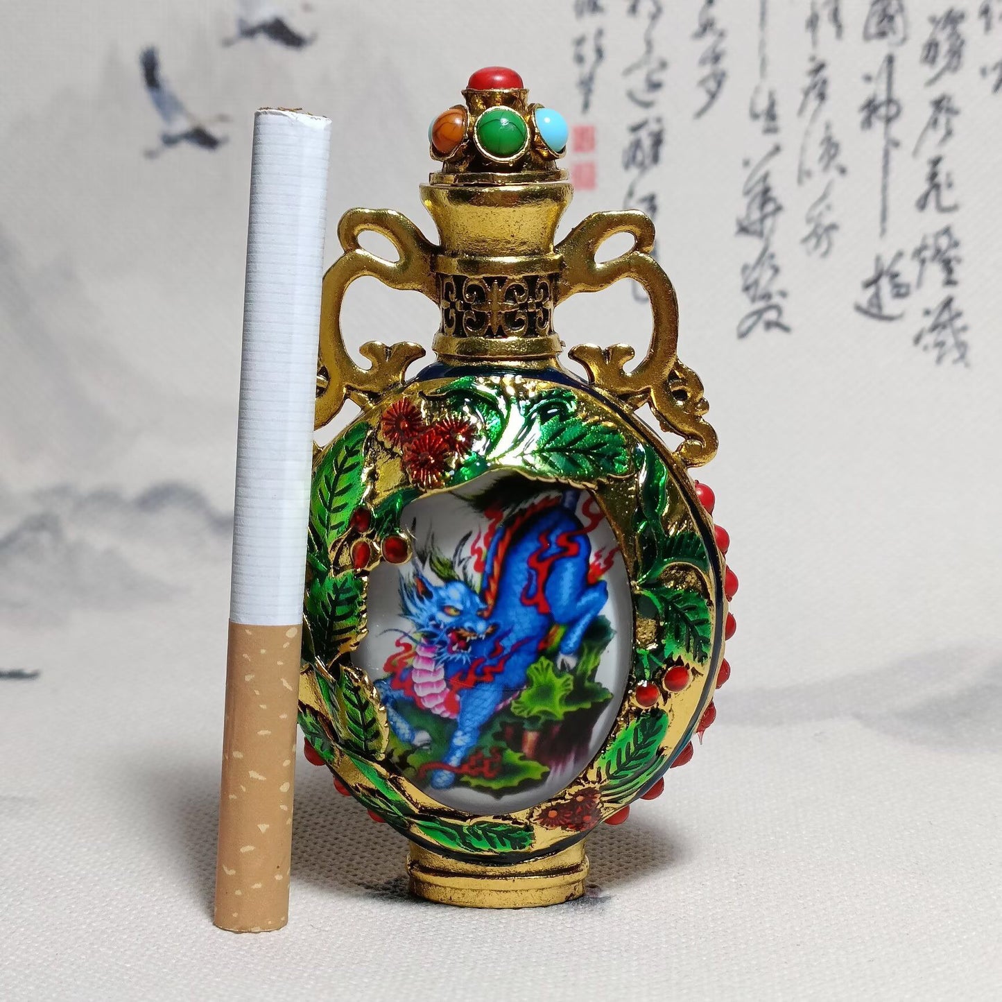 Chinese antique copper snuff bottle