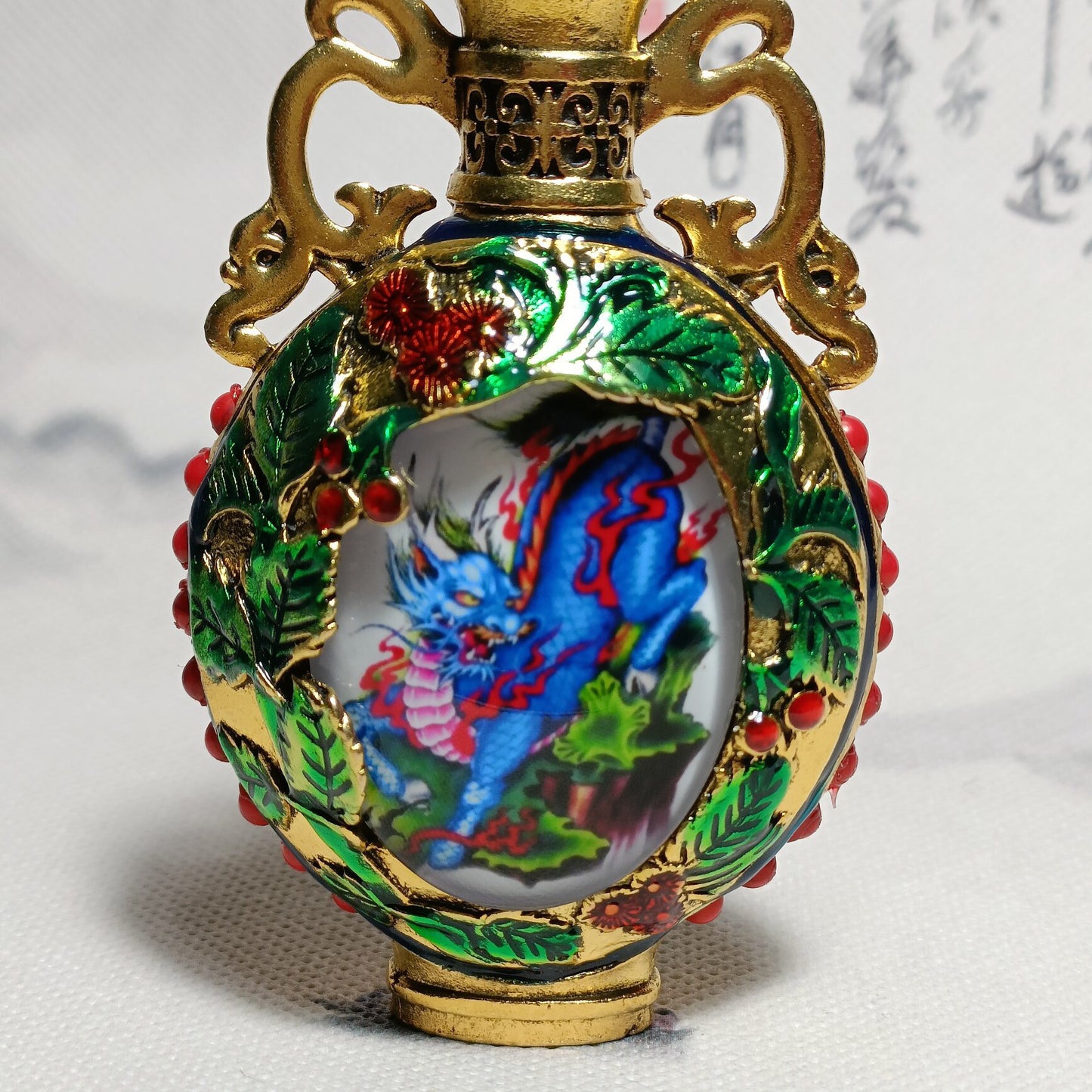 Chinese antique copper snuff bottle
