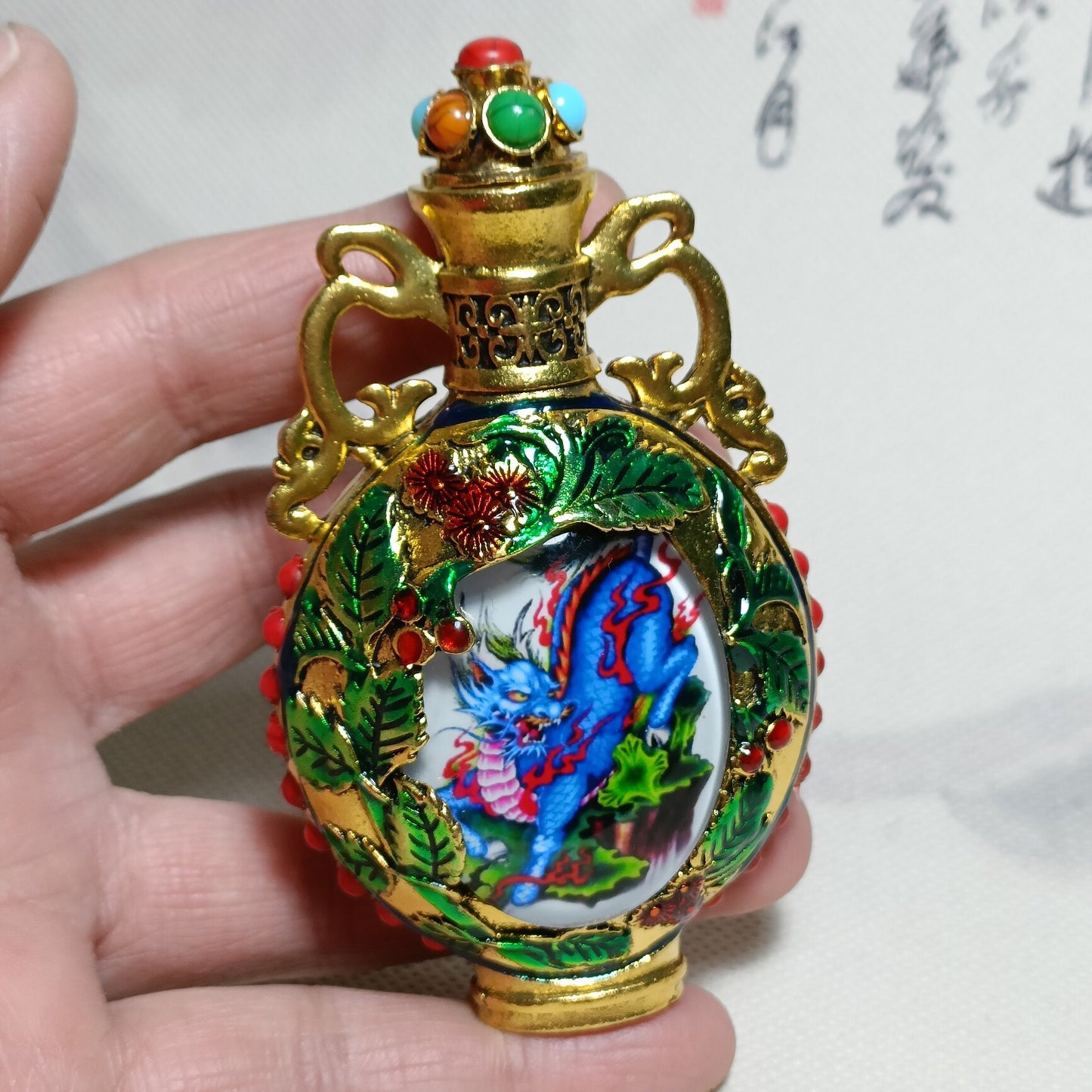 Chinese antique copper snuff bottle