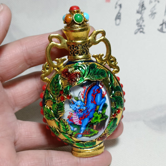 Chinese antique copper snuff bottle