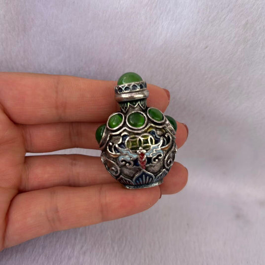 Chinese antique copper snuff bottle