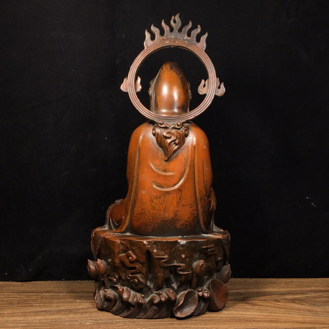 Chinese antique pure copper Ruyi Guanyin