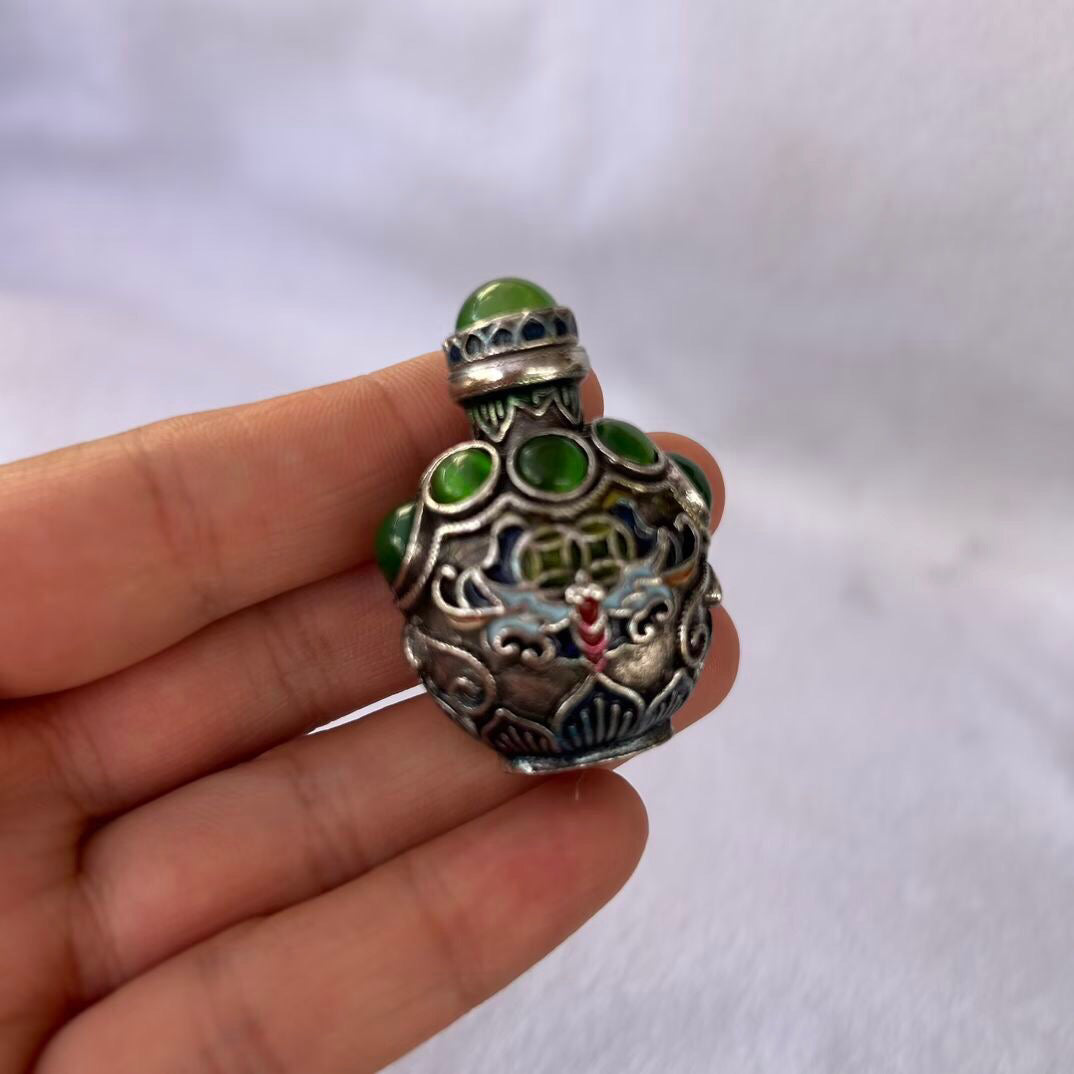 Chinese antique copper snuff bottle