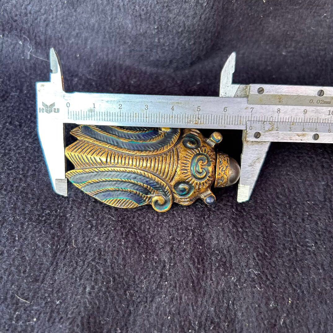 Chinese antique copper snuff bottle