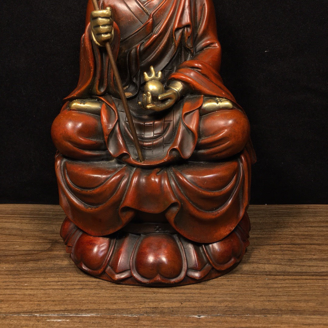 Chinese Antique Pure Copper Ksitigarbha Bodhisattva