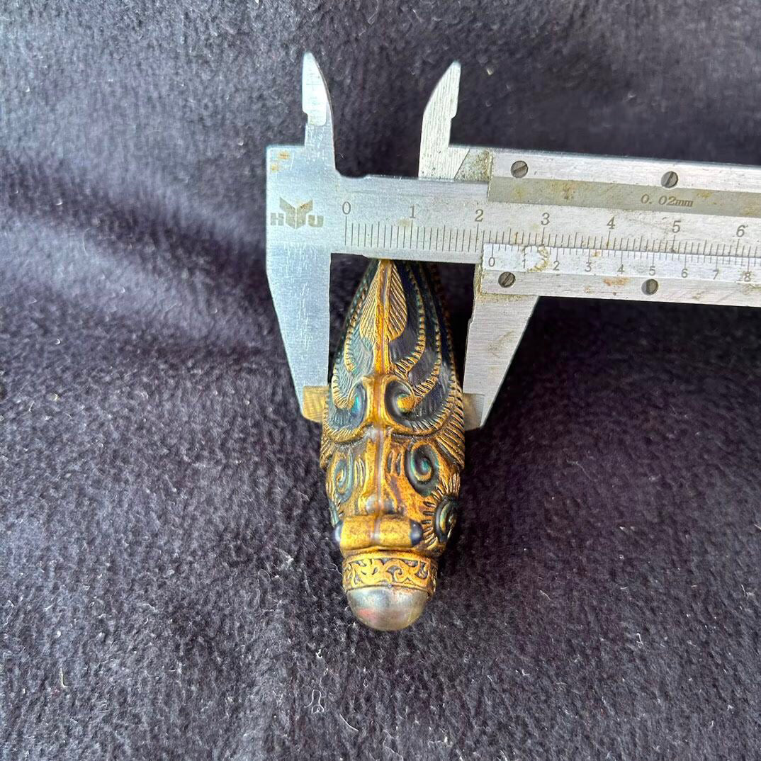 Chinese antique copper snuff bottle