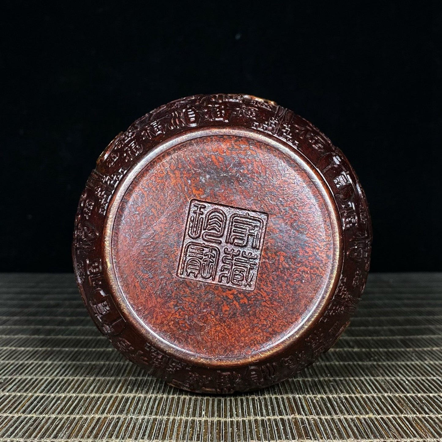 Purple Copper Gilded Gold Hundred Blessings Jar
