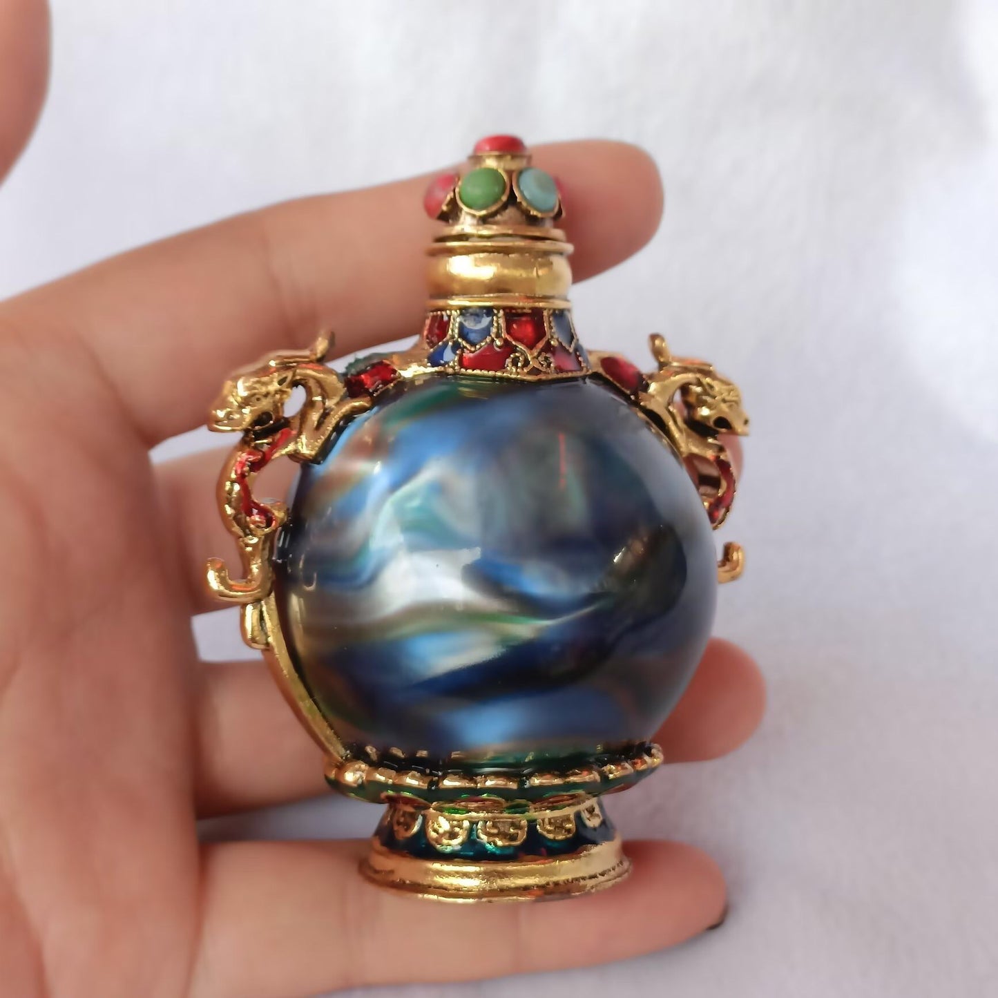 Chinese antique copper snuff bottle