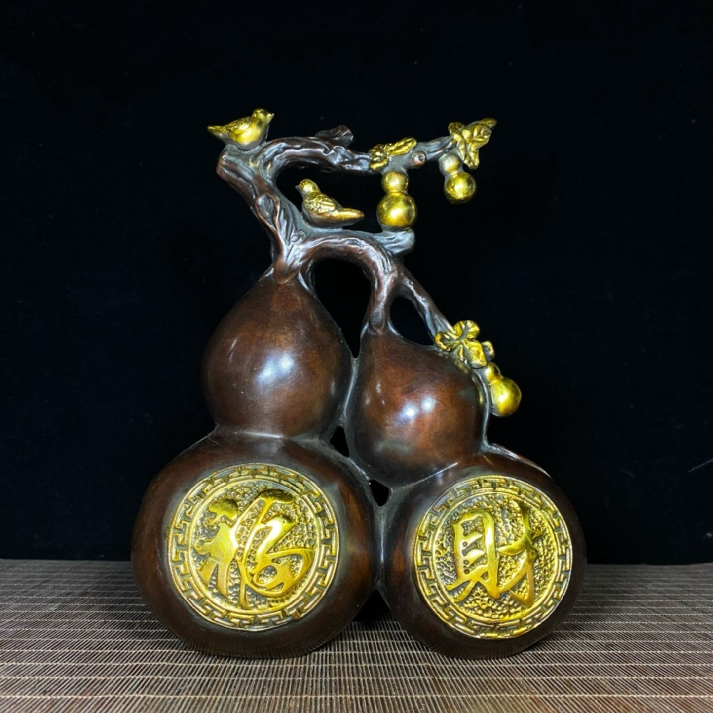 Pure copper gold-plated gourd ornaments