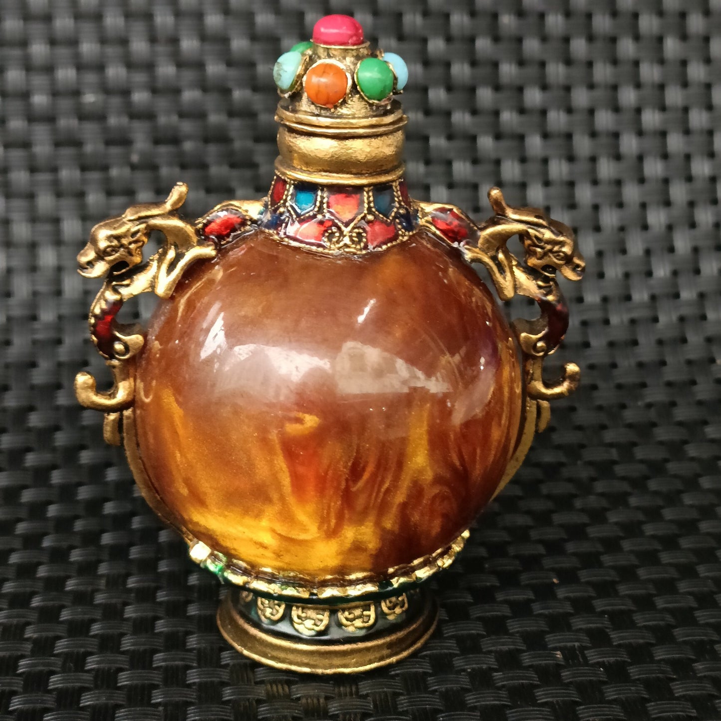 Chinese antique copper snuff bottle