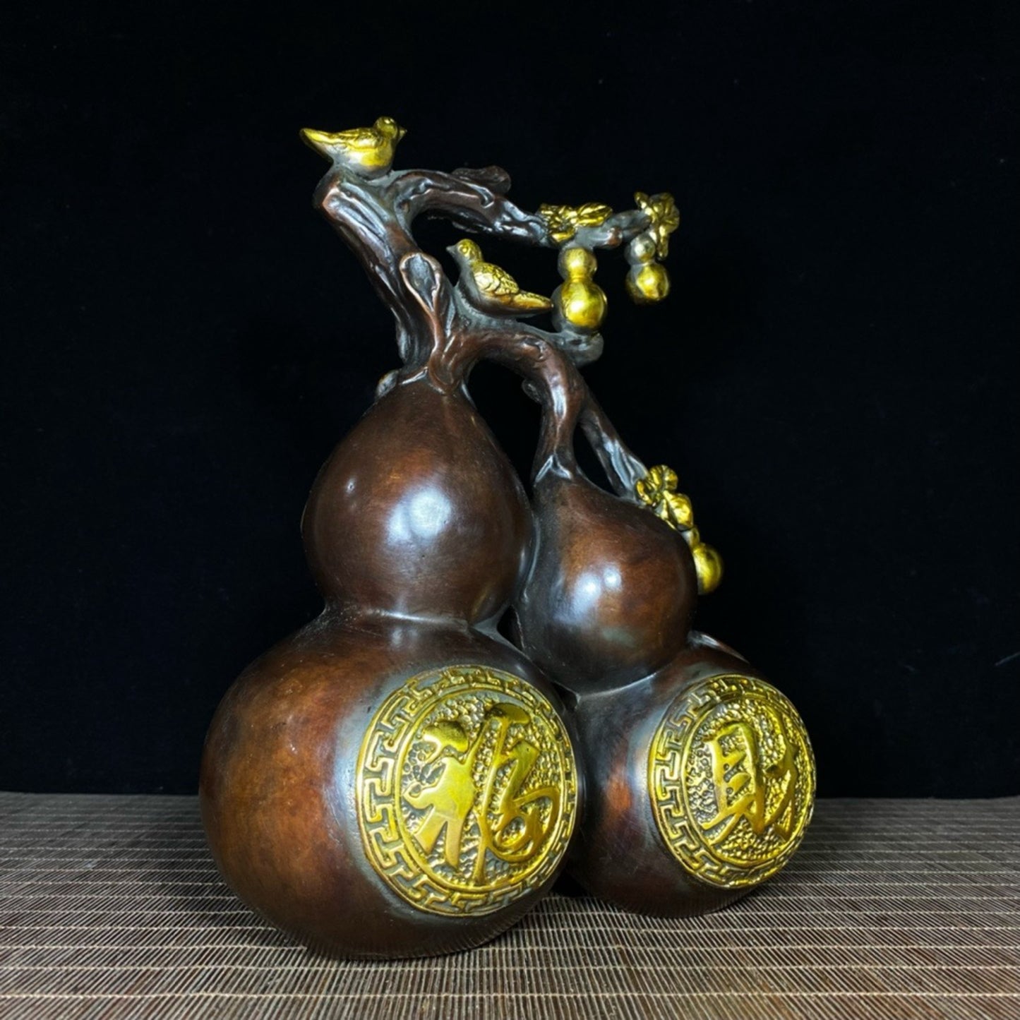 Pure copper gold-plated gourd ornaments