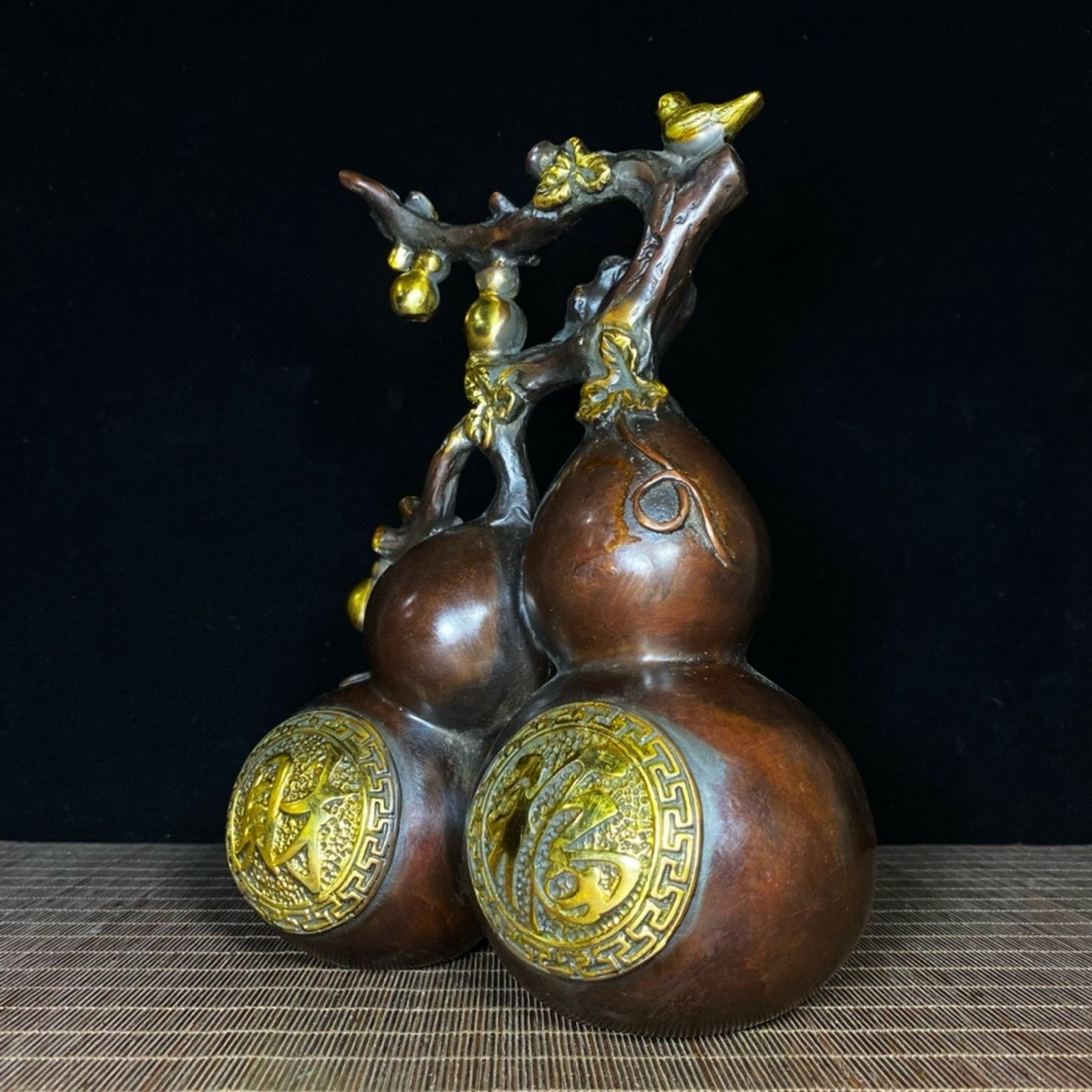 Pure copper gold-plated gourd ornaments