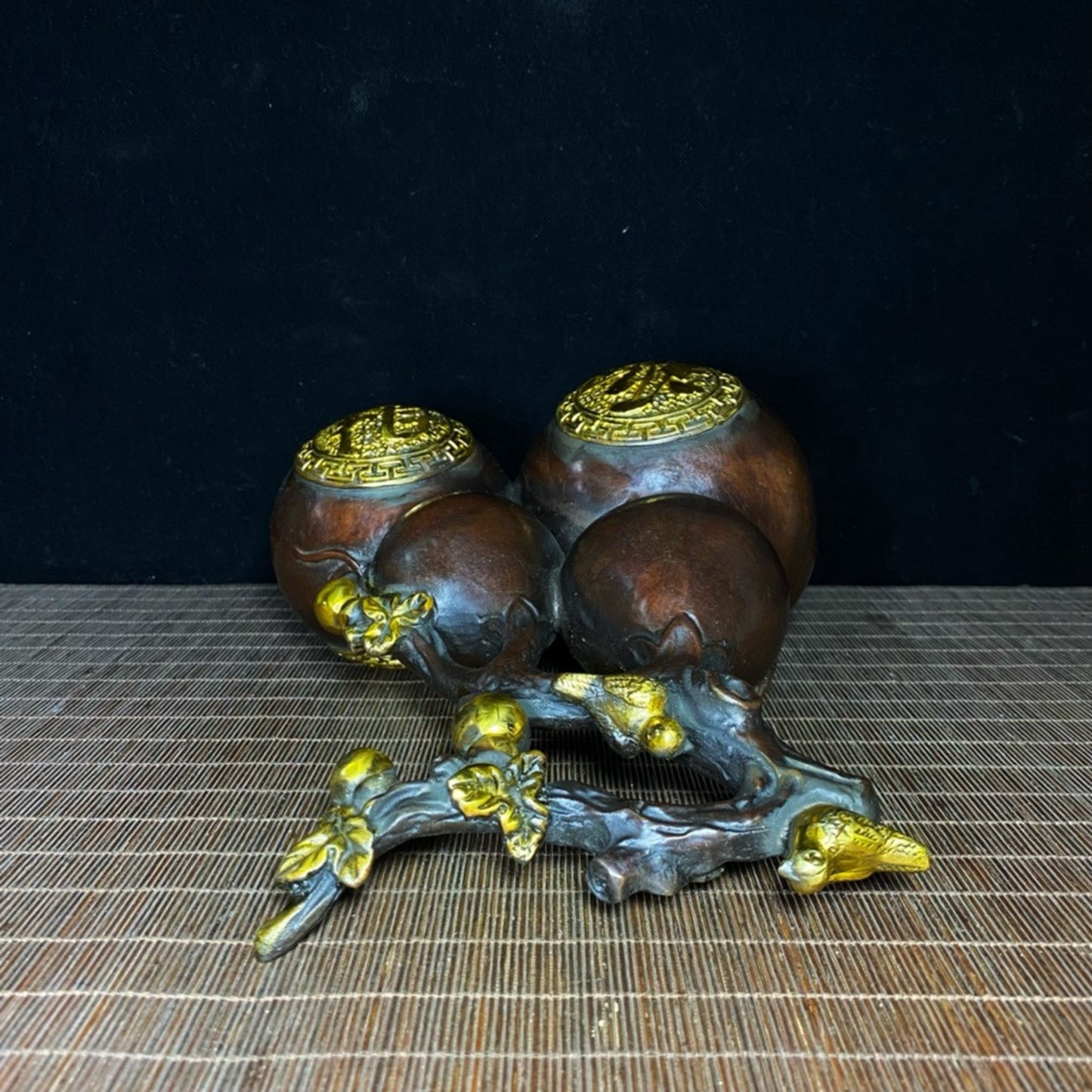 Pure copper gold-plated gourd ornaments