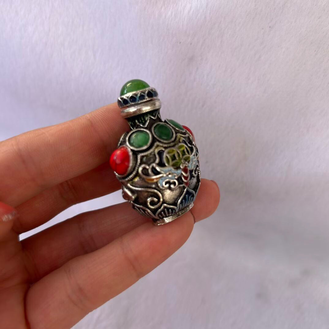 Chinese antique copper snuff bottle