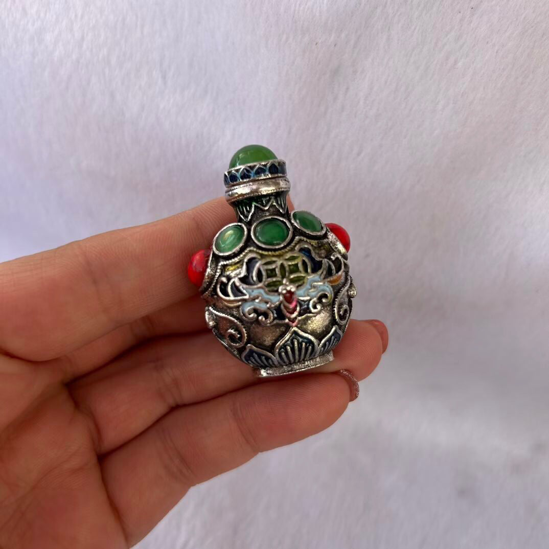 Chinese antique copper snuff bottle
