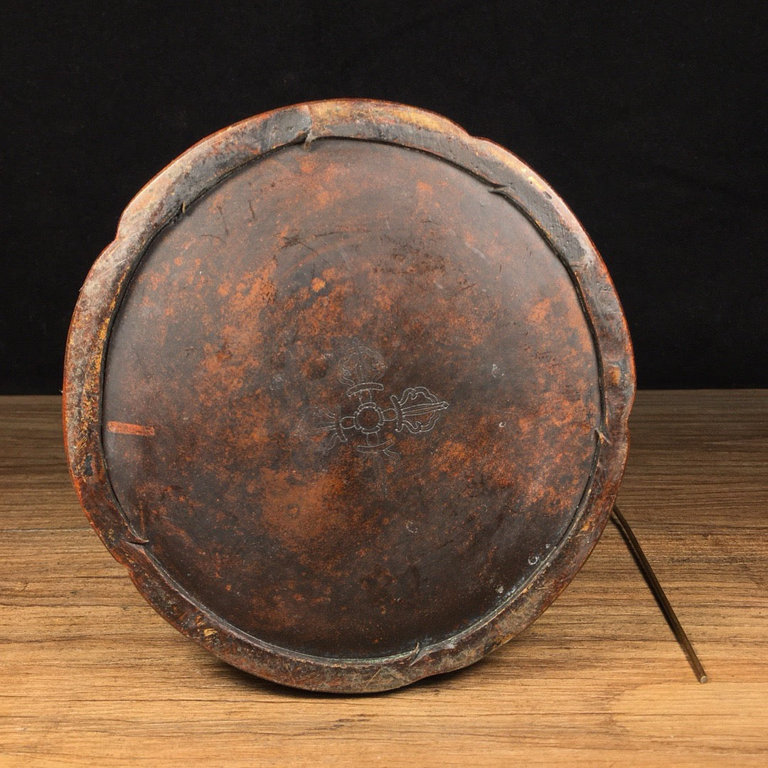 Chinese antique pure copper lotus Guanyin