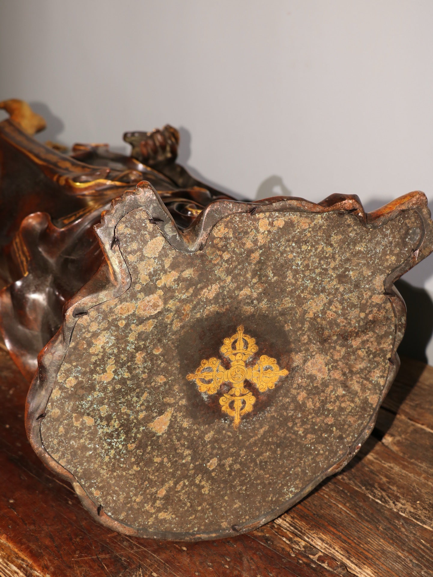 A Purple Copper Plated True Gold Buddha Statue of Ruyi Guanyin Bodhisattva