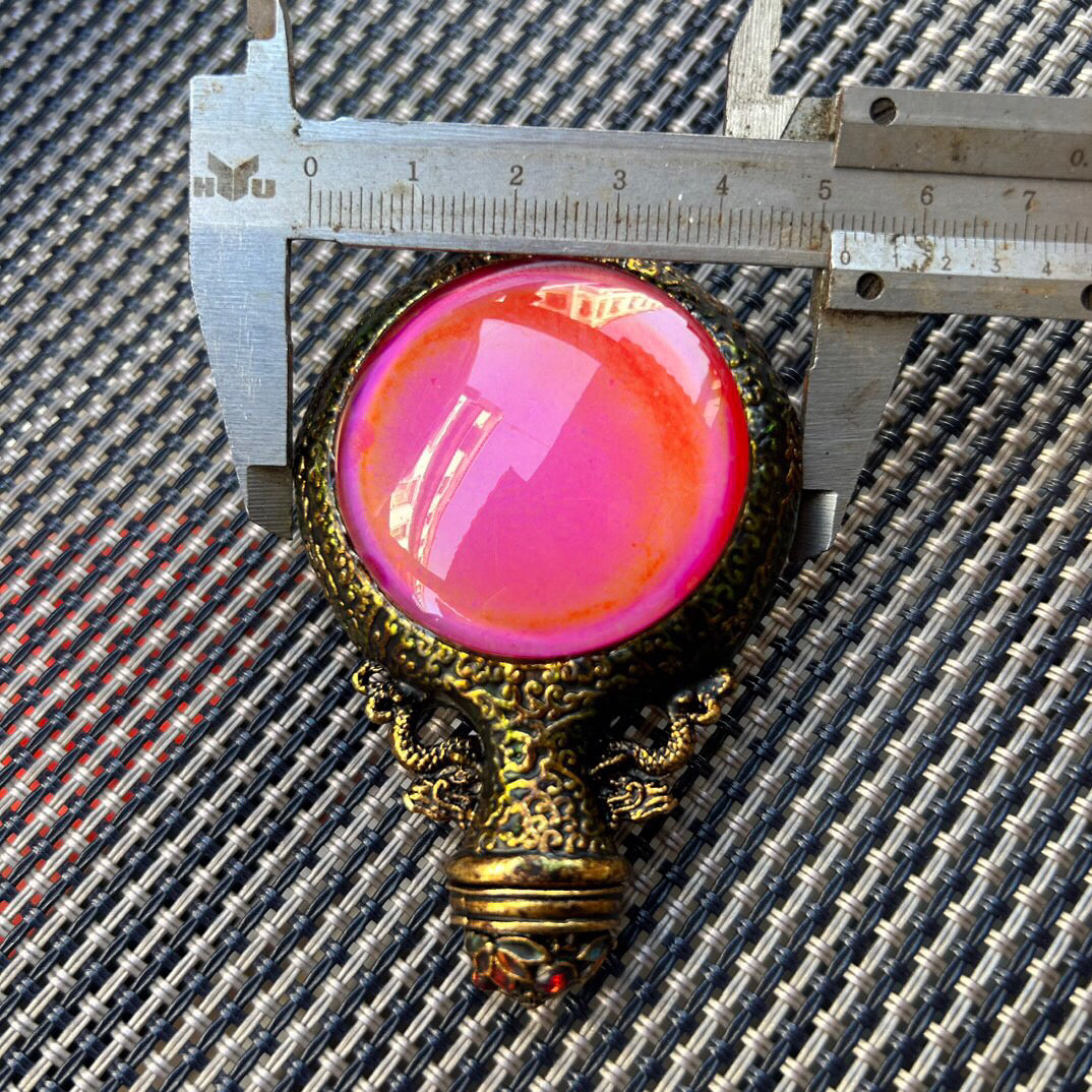 Chinese antique cloisonn é gemstone snuff bottle