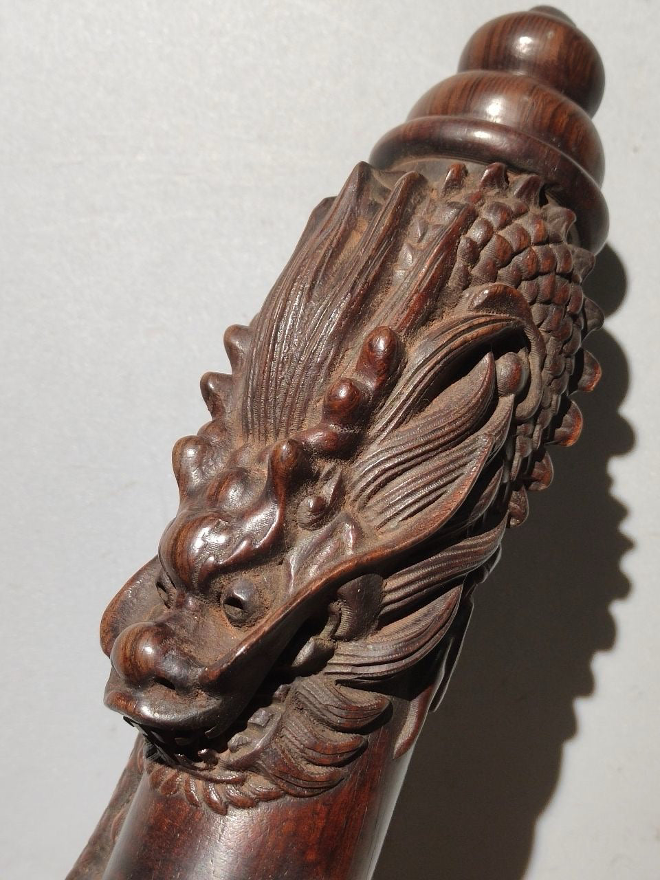 Old Purple Sandalwood Carving [Golden List Title • Top Scholar Pen] Wenchang Pen Decoration