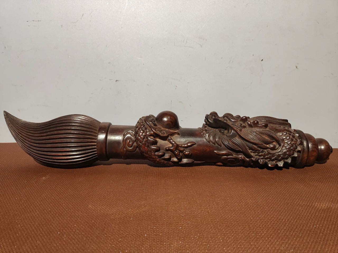 Old Purple Sandalwood Carving [Golden List Title • Top Scholar Pen] Wenchang Pen Decoration