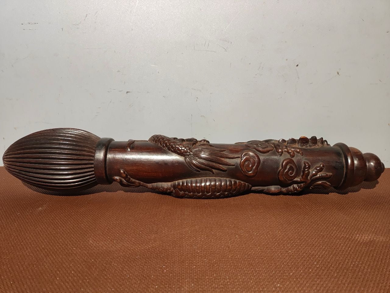 Old Purple Sandalwood Carving [Golden List Title • Top Scholar Pen] Wenchang Pen Decoration