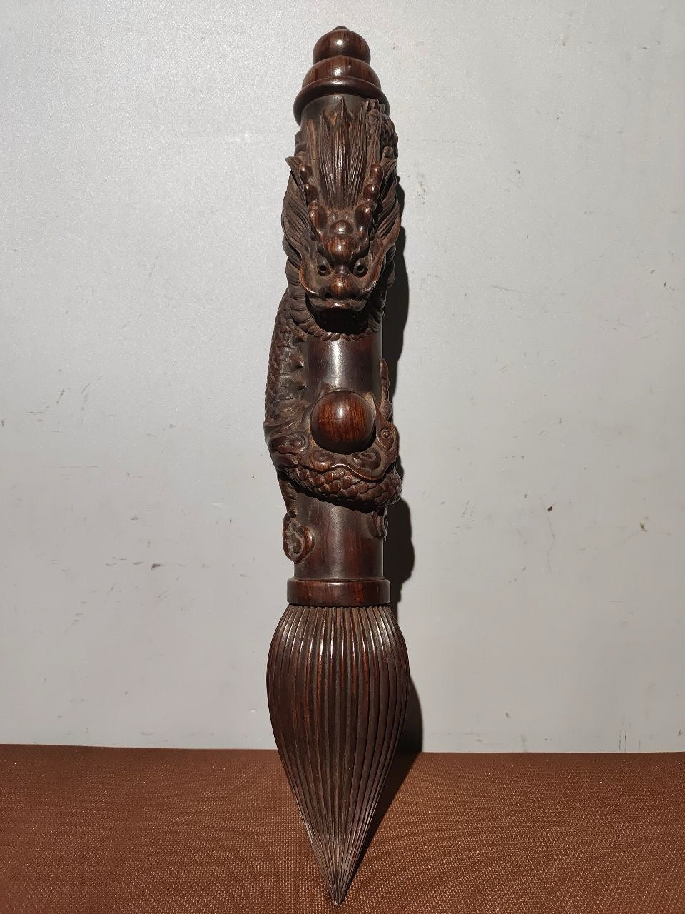 Old Purple Sandalwood Carving [Golden List Title • Top Scholar Pen] Wenchang Pen Decoration
