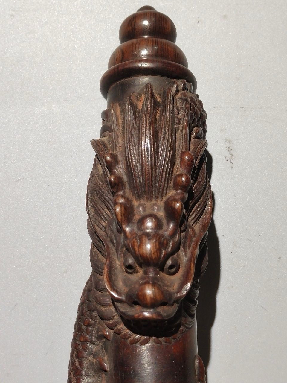 Old Purple Sandalwood Carving [Golden List Title • Top Scholar Pen] Wenchang Pen Decoration