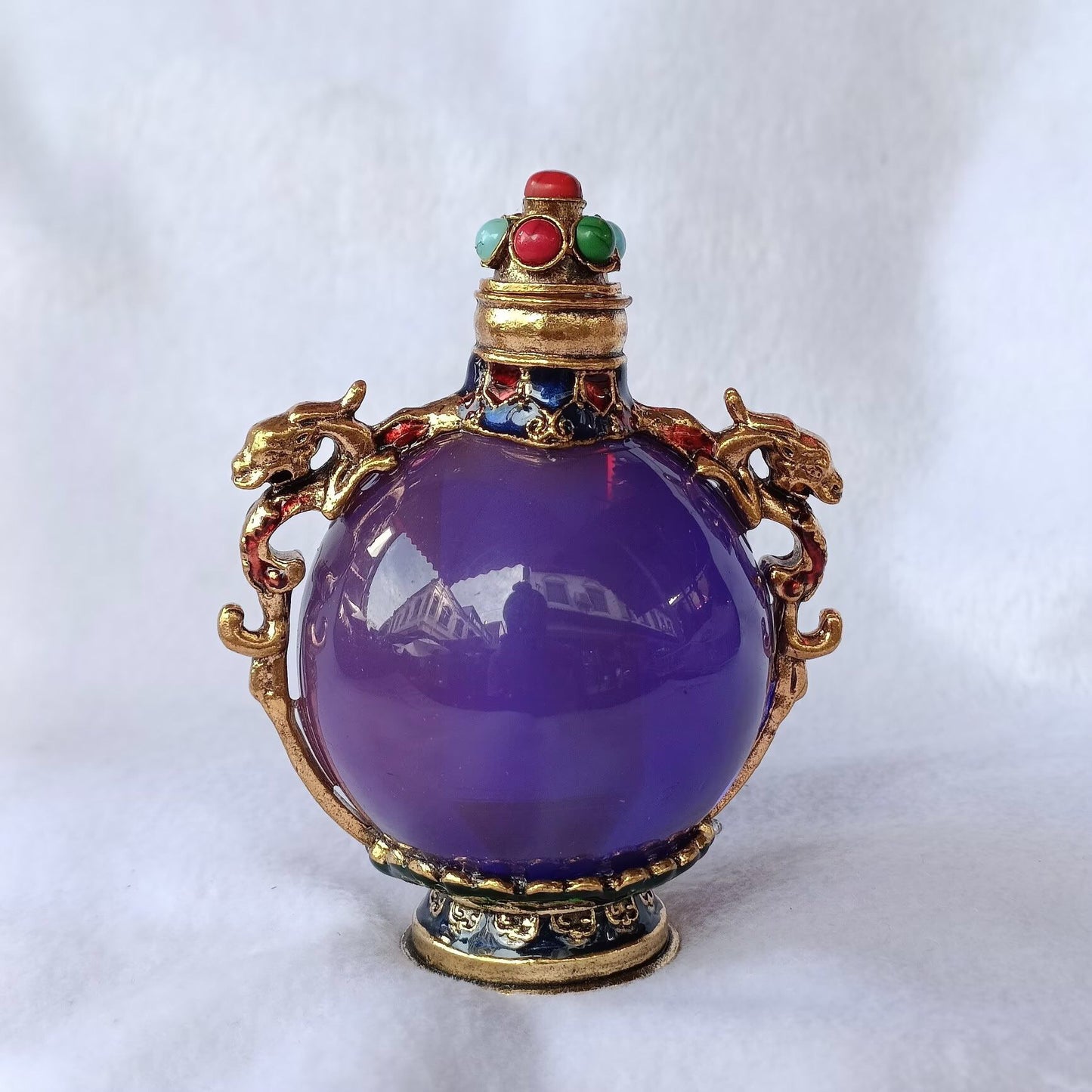 Chinese antique copper snuff bottle