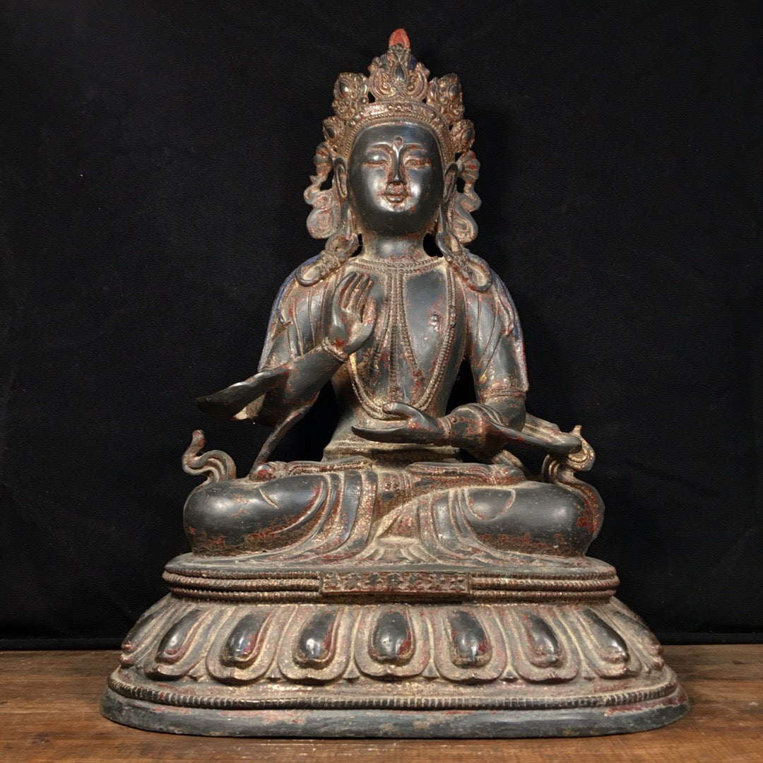 Chinese antique pure copper Buddha statue