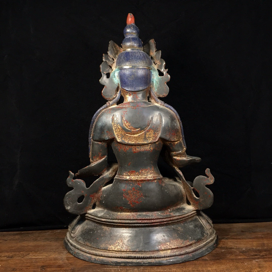 Chinese antique pure copper Buddha statue
