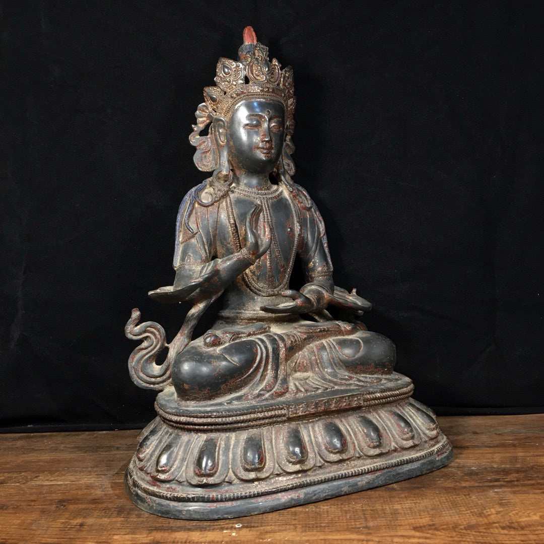Chinese antique pure copper Buddha statue