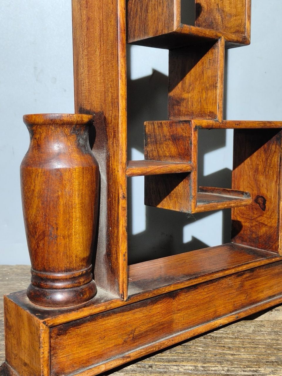 Flower pear wood desk antique rack ornaments