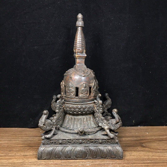 Chinese antique pure copper pagoda