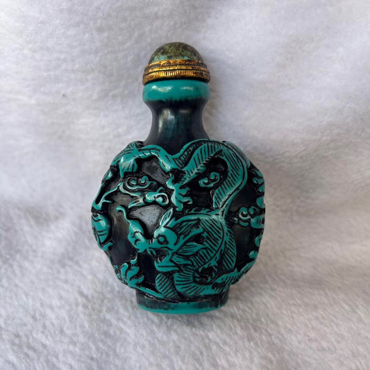 Chinese antique pine stone snuff bottle