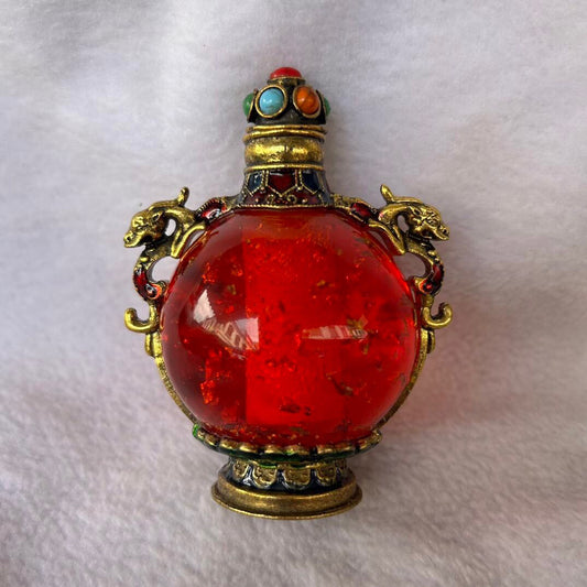 Chinese antique copper snuff bottle
