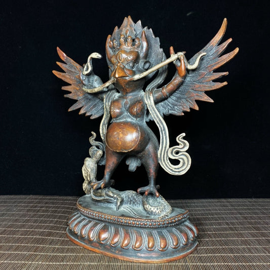 Pure copper gilded golden winged giant roc bird