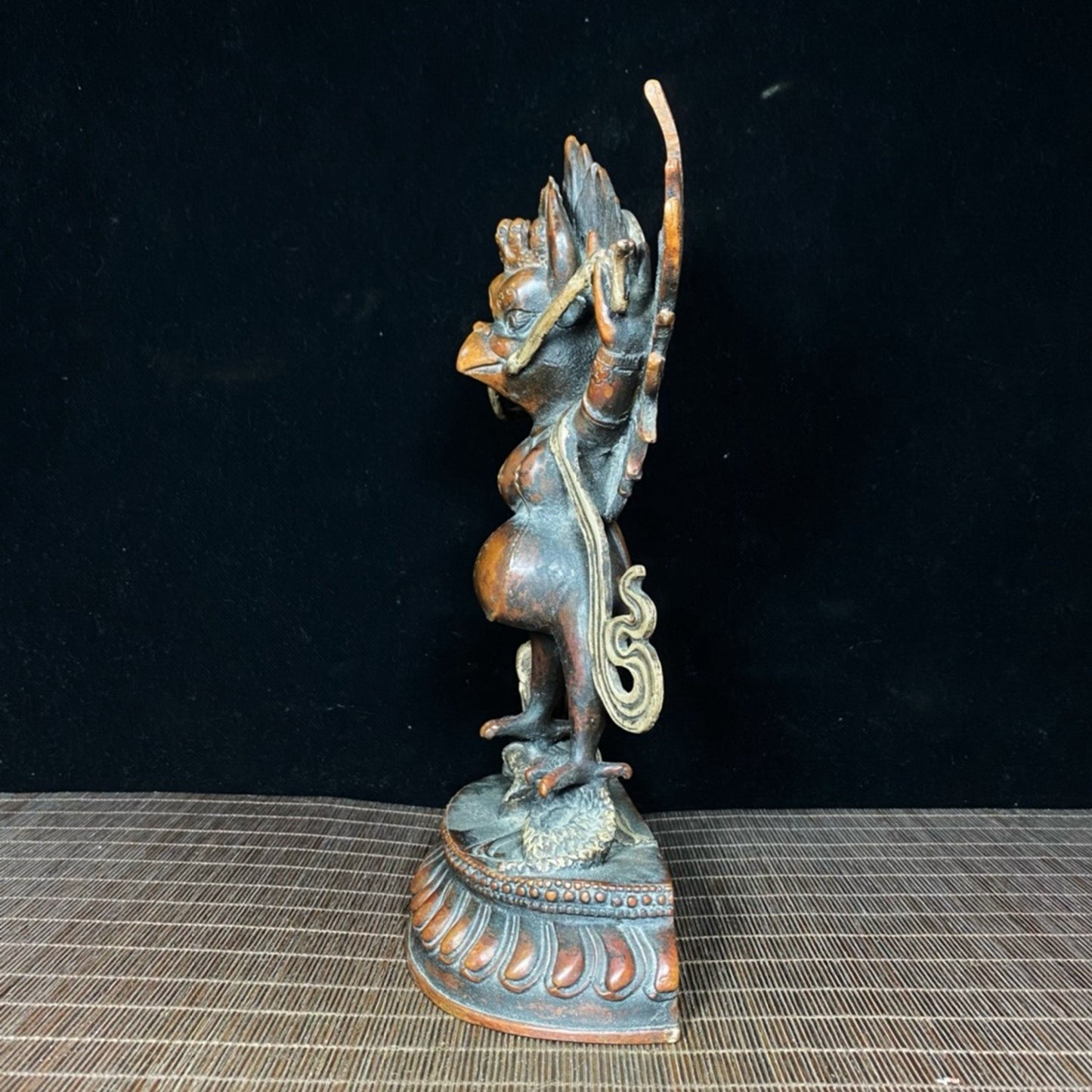 Pure copper gilded golden winged giant roc bird