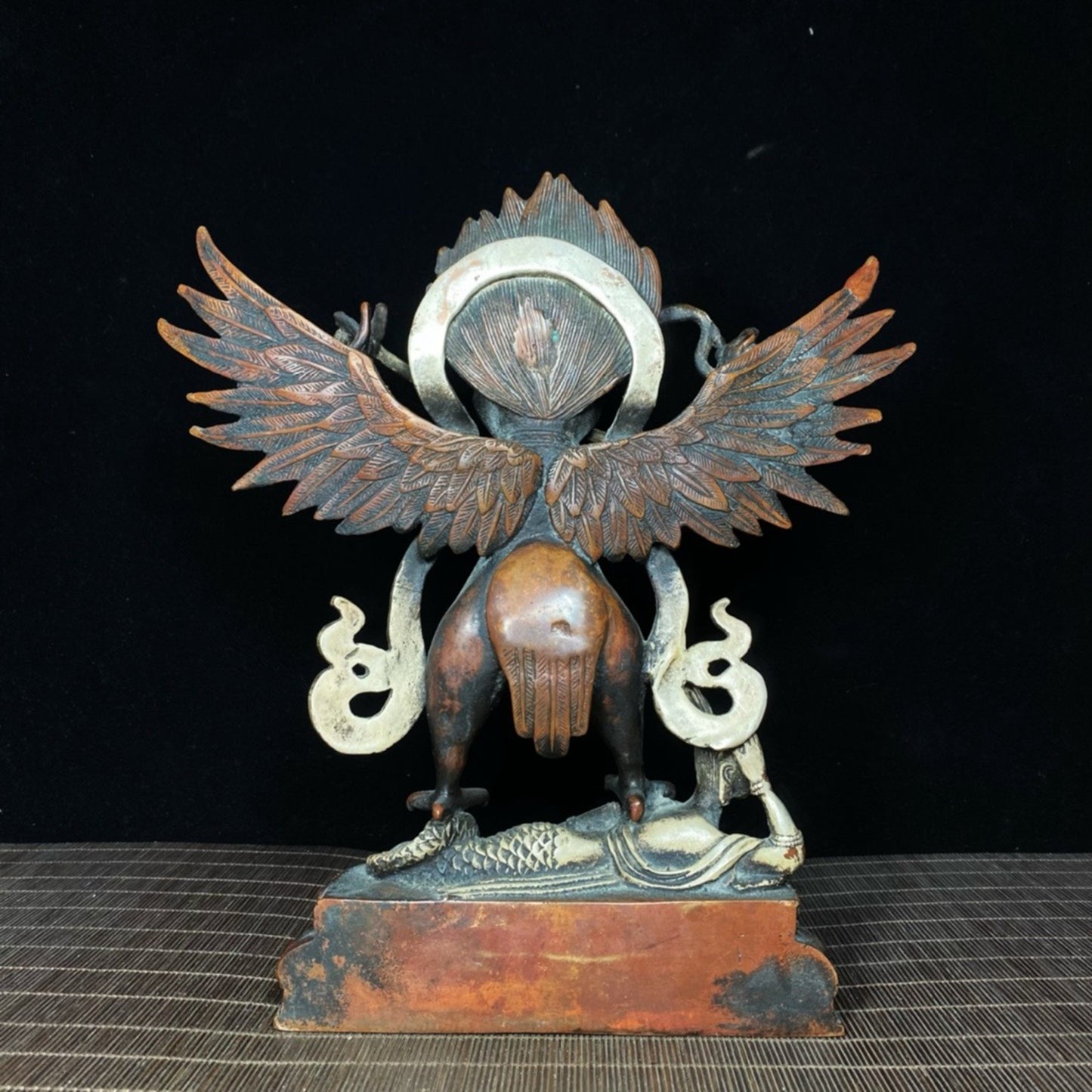 Pure copper gilded golden winged giant roc bird