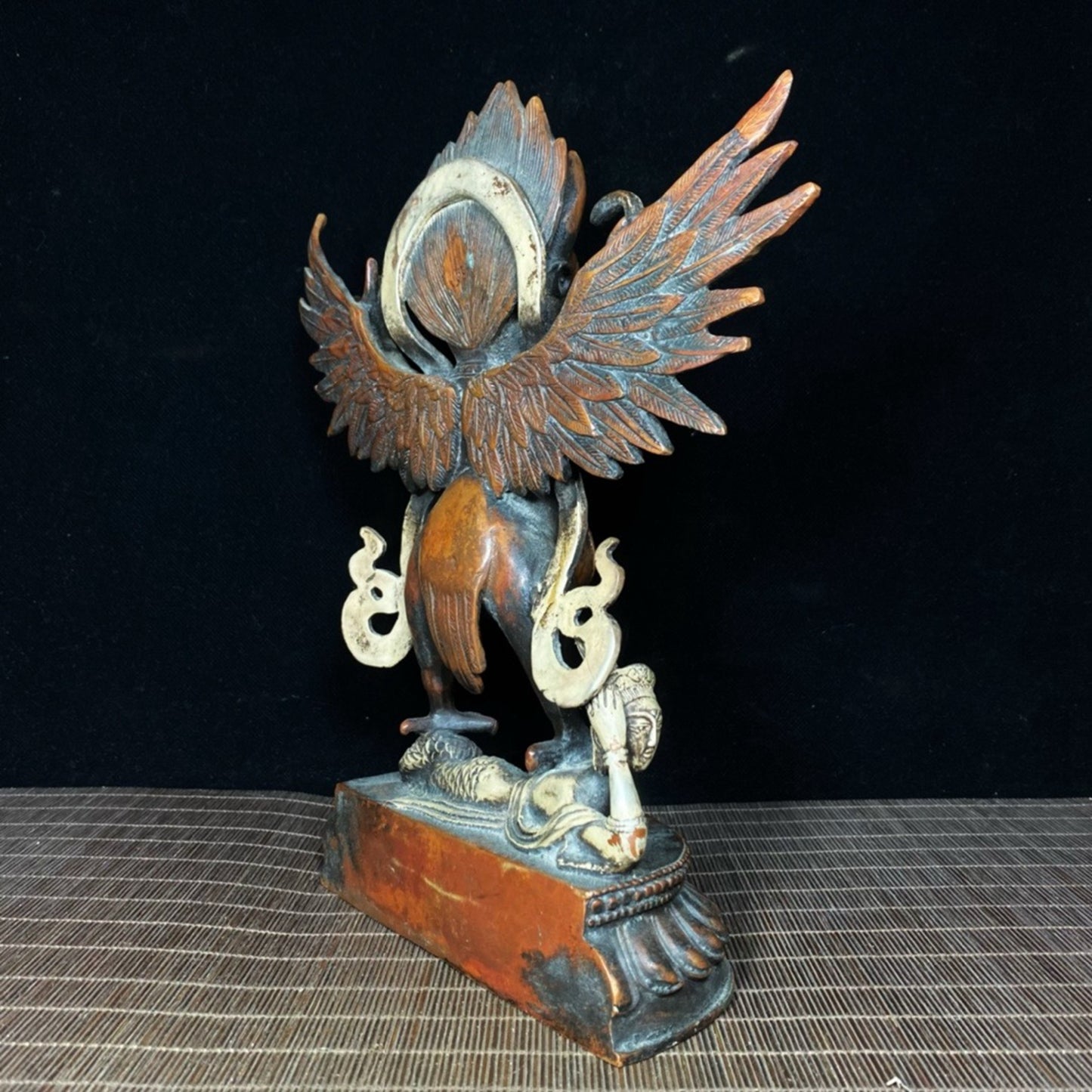 Pure copper gilded golden winged giant roc bird